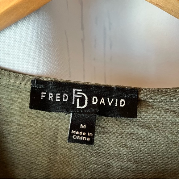 FRED DAVID Olive Green Top - Picture 6 of 6
